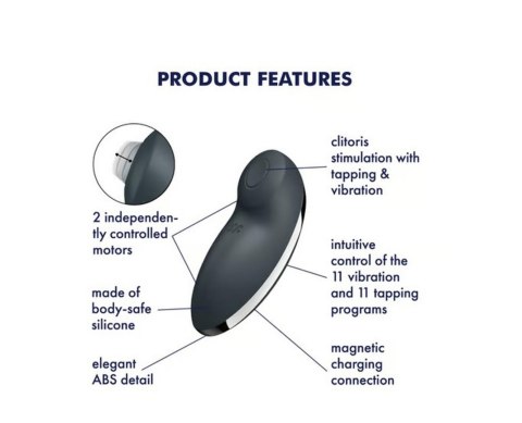 Wibrator Tap & Climax 2 grey Satisfyer - Triple A Marketing GmbH