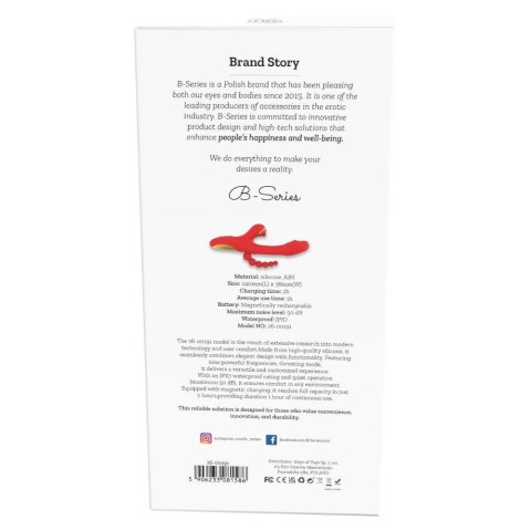 Wibrator 9 funkcji wibracji i stymulującego pchania, B - Series Lyla