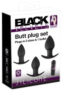 BV Vibrating Butt plugs in 3 s Black Velvets