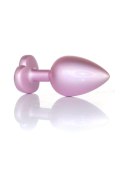 Plug-Jewellery Pearl Pink Heart PLUG- Clear L B - Series HeavyFun