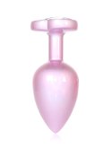 Plug-Jewellery Pearl Pink Heart PLUG- Clear L B - Series HeavyFun