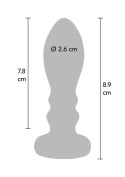 Buttplug Vibr. Ribbed Medium Silver TOYJOY