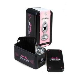 CLEAR CRYSTAL JEWELLED METAL BUTT PLUG Secret Play