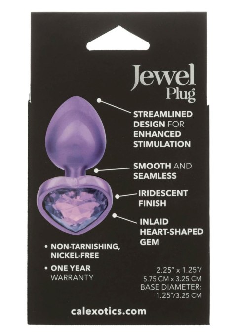 Diamond Heart Plug Small Purple CalExotics