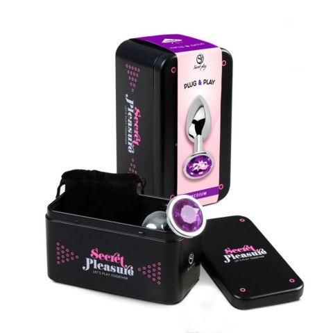 PURPLE JEWELLED METAL BUTT PLUG Secret Play
