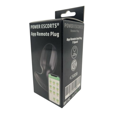 Power Escorts - BR192 - Remote Vibrating Plug - App Controled - Silicone Power Escorts
