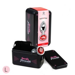 RED JEWELLED METAL BUTT PLUG Secret Play