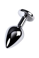 Silver anal plug TOYFA Metal,with a amethyst colored gem Metal by TOYFA