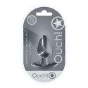 Smooth Silicone Anal Plug - Medium - 3.1 / 7,9 cm - Gunmetal Ouch!