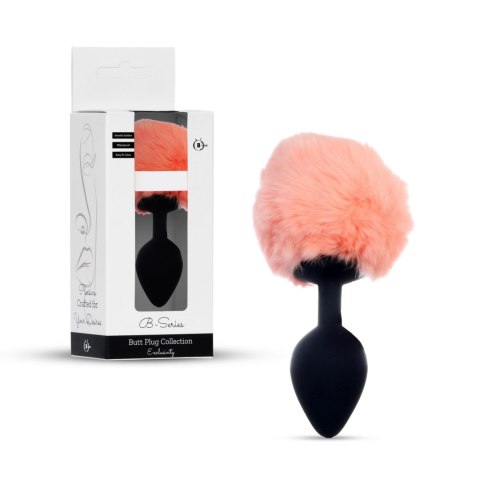 Korek analny z króliczym ogonkiem Plug-Jewellery Silicon PLUG B - Series HeavyFun