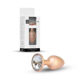 Korek Biżuteria Analna Gold PLUG- Clear S B - Series HeavyFun