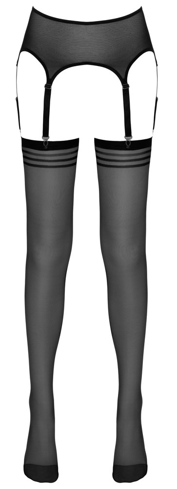 PAS Z POŃCZOCHAMI CZARNY L/XL Mandy Mystery