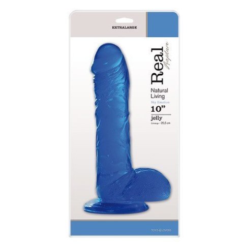 Dildo-FALLO JELLY REAL RAPTURE BLUE 10"""""""""""""""" Real Rapture