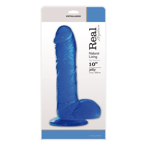 Dildo-FALLO JELLY REAL RAPTURE BLUE 10"""""""""""""""" Real Rapture