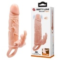 Wibrująca przedłużka penisa nakładka +5cm 10trybów Pretty Love