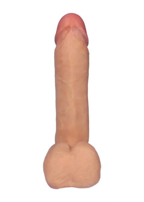 Dildo z wibracją rotacją pilot cyberskóra cielisty 17cm Boss Series Real