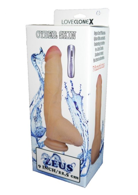 Realistyczny wibrator z jądrami cyberskóra 25cm 7trybów Boss Series Real