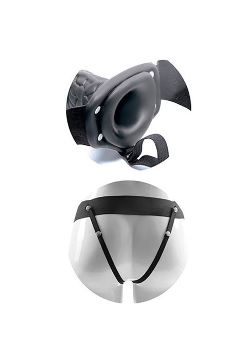 Sztuczny penis z jądrami na paskach strapon 20 cm Real Rapture