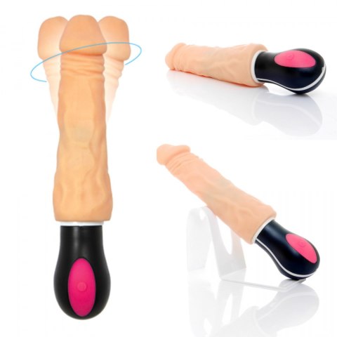 Realistyczny wibrator rotacyjny 12 wibracji 27 cm Boss Series Weather