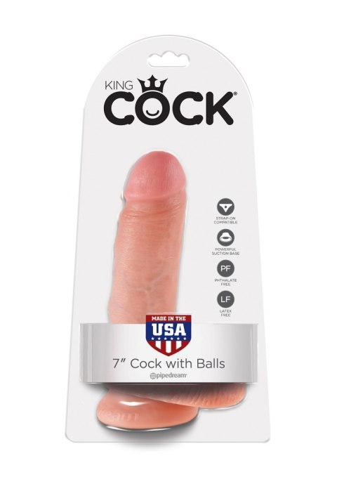 Dildo COCK 7" WITH BALLS FLESH Pipedream