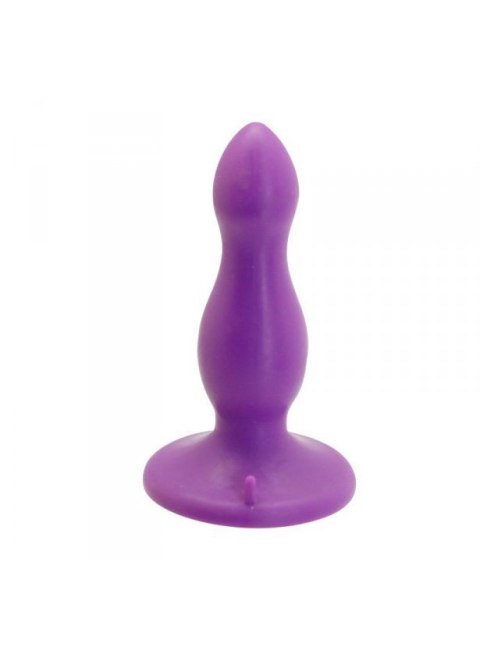 Analny korek plug silikonowy z przyssawką 9cm fioletowy Toyz4lovers