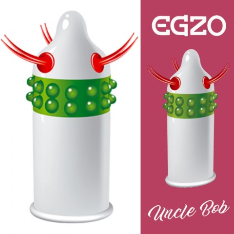 Prezerwatywy z wypustkami stymulującymi kobietę Uncle Bob Egzo