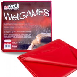 Nieprzemakalne prześcieradło sex BDSM 180x220 czerwone JoyDivision