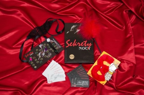 SEKRETY NOCY Elite gra erotyczna opaska kajdanki V-play